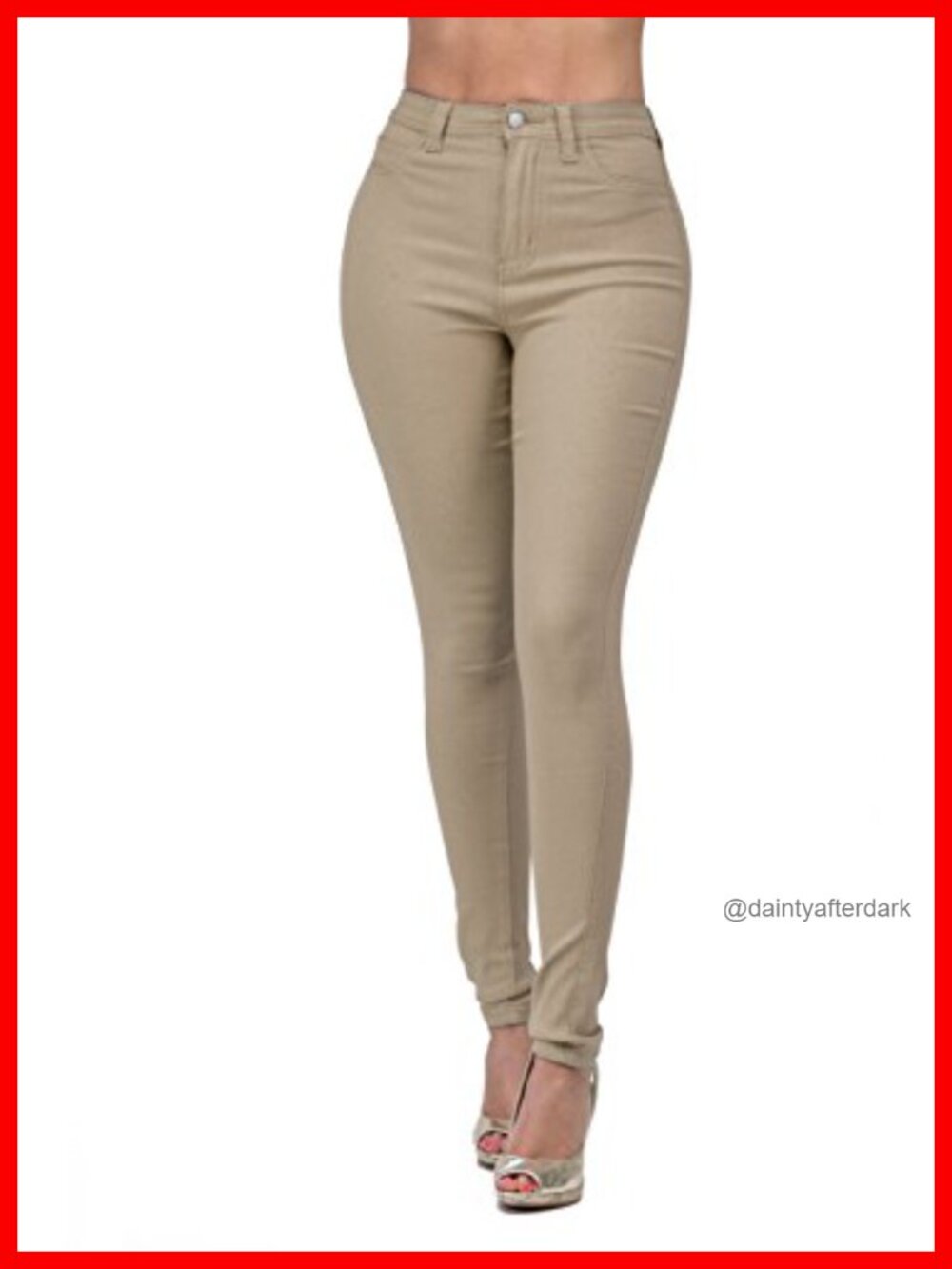 High Waisted Skinny Destroyed Ripped Distressed Stretch Jeans